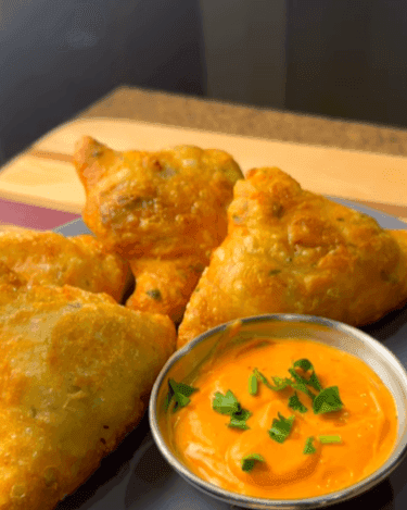 Korean Fried Chicken Samosas with Spicy Mayo recipe
