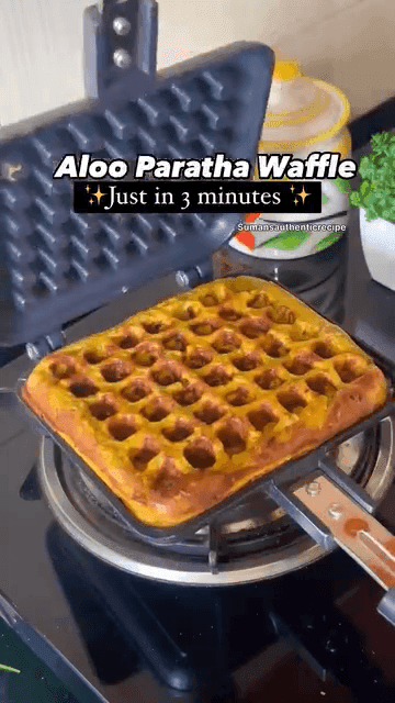 Aloo Paratha Waffles recipe
