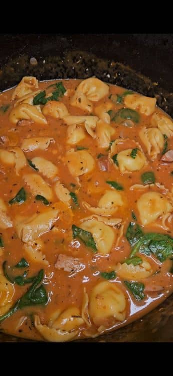 Creamy Chicken & Tortellini Soup recipe