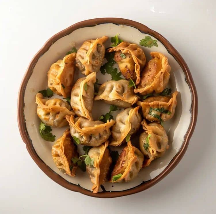 Pan fried veggie momo recipe