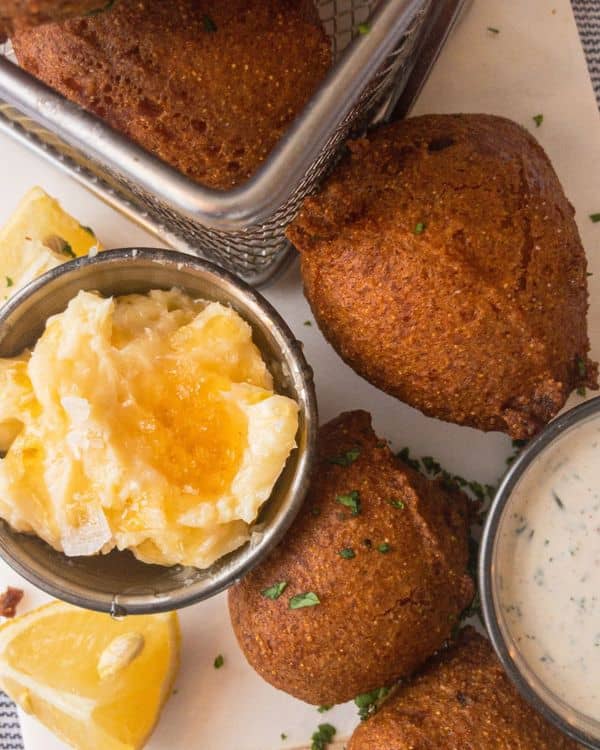 Southern Hushpuppies with Salted Honey Butter recipe