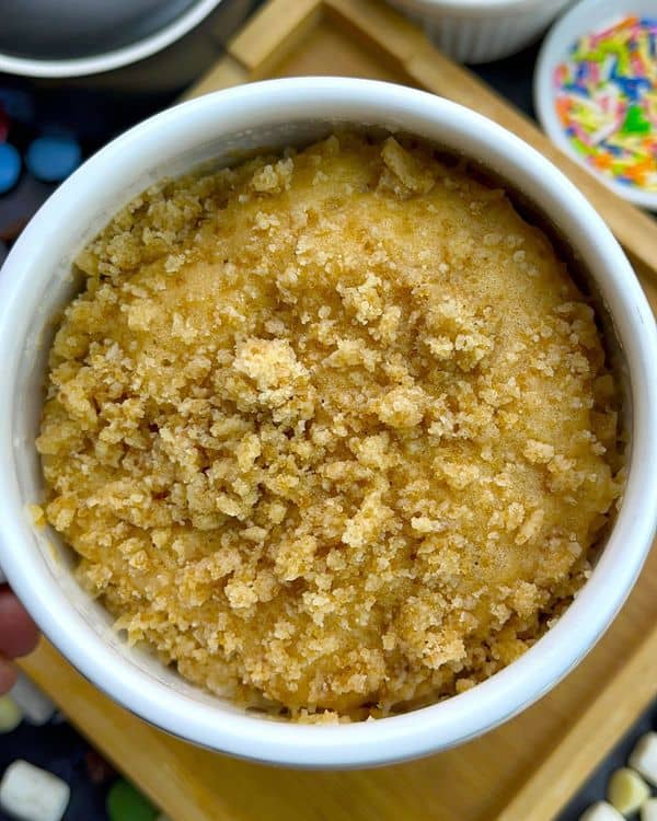 Caramel Latte Crumble Mug Cake recipe