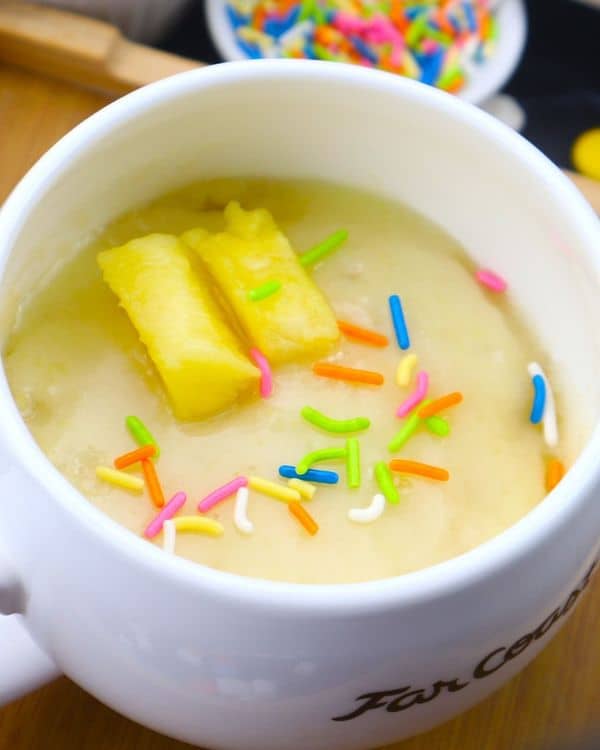 Soft & Juicy Fresh Pineapple Mug Cake | Eggless Pineapple Mugcake Recipe |Tropical Dessert in Minutes recipe