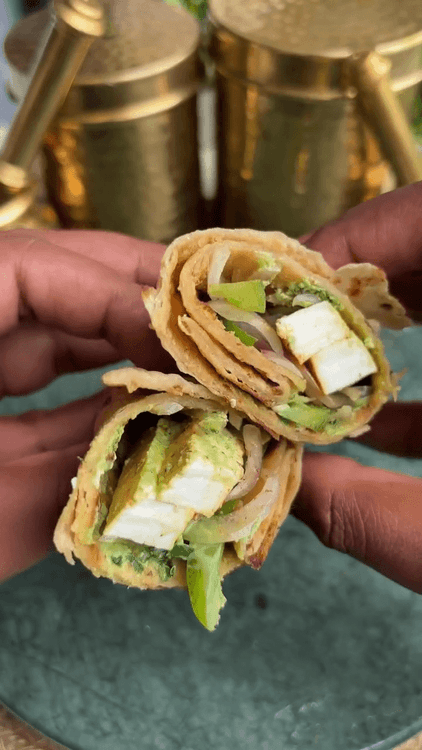 Chatpata Paneer Roll recipe