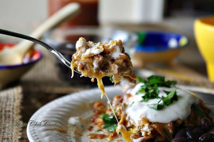 Beef Enchilada Lasagna recipe