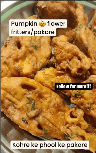 Pumpkin Flower Fritters (Kohre ke Phool ke Pakore) recipe