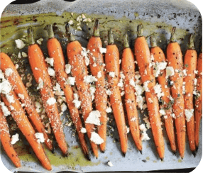 Roasted Maple Carrots with Feta recipe