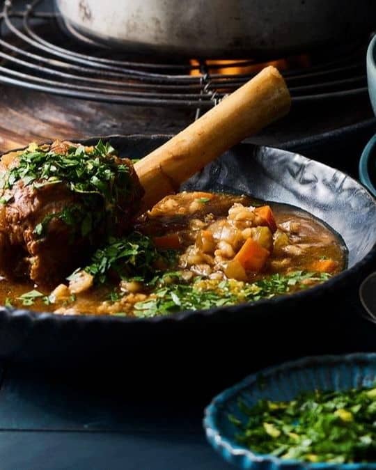 Slow-roasted Lamb Shank and Barley Soup recipe