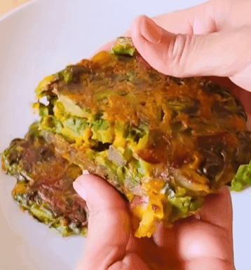 Spinach Onion Pancake recipe