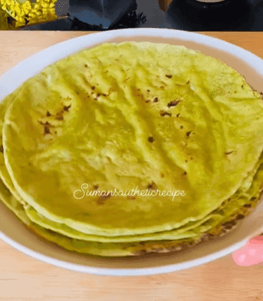Palak Aloo Ki Roti recipe