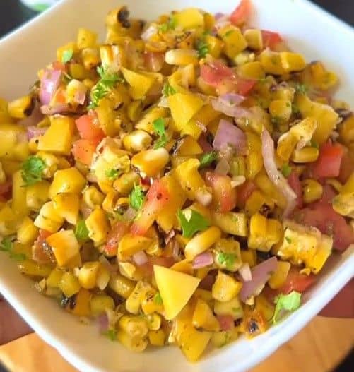 Mango Corn Chaat Recipe recipe