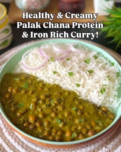 Iron-Rich Black Chana and Spinach Curry recipe