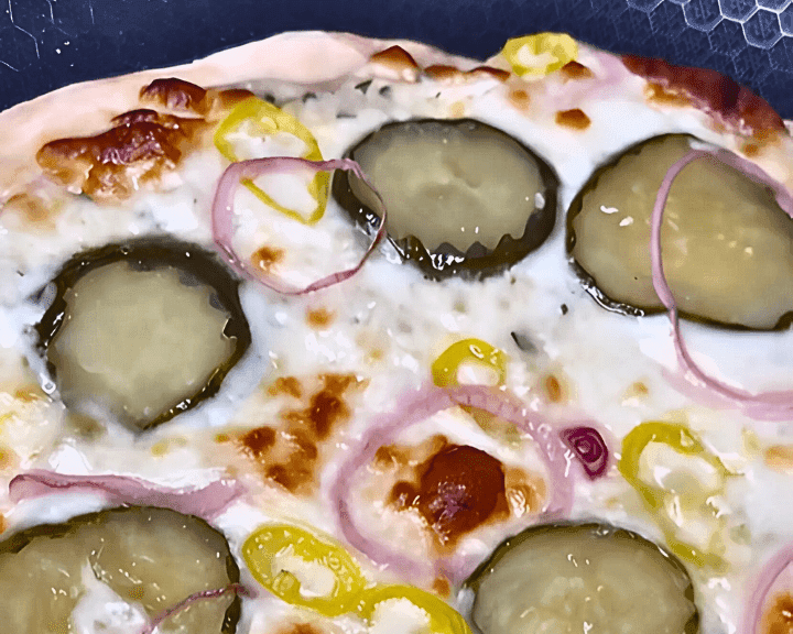 Pickle Pizza with Dill Sauce recipe