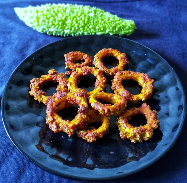 Crispy Bitter Gourd Fry / Karela Fry recipe