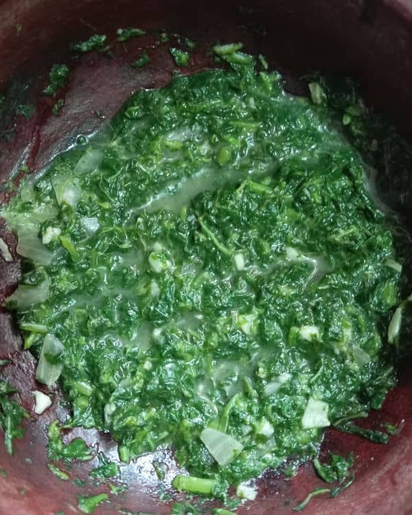 Green Amaranth Curry with Coconut Milk recipe