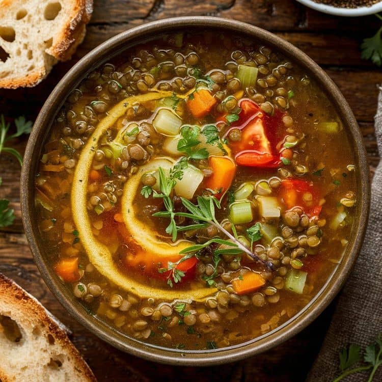 Turmeric-Ginger Coconut Lentil Soup recipe