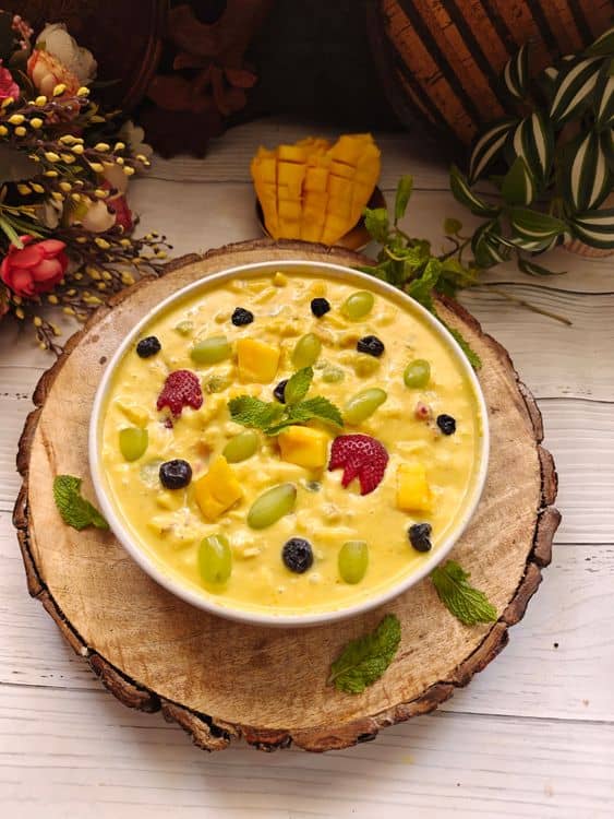 Healthy Mango Fruit Custard recipe