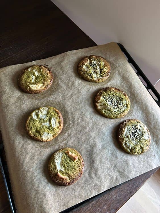 Matcha miso white chocolate cookies  recipe