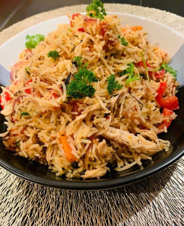 Garlic Chicken Fried Rice recipe