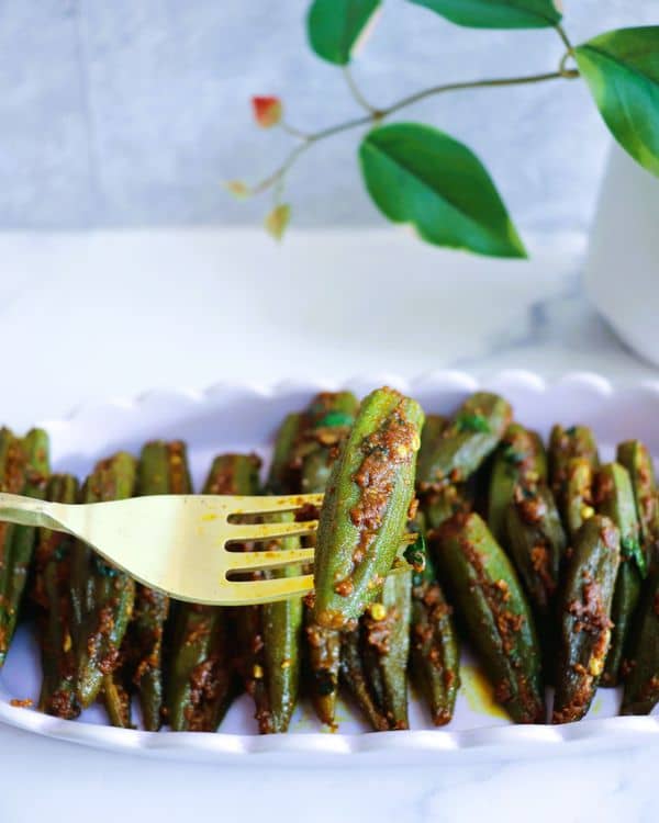Punjabi Bharwa Bhindi (No Onion, No Garlic) recipe