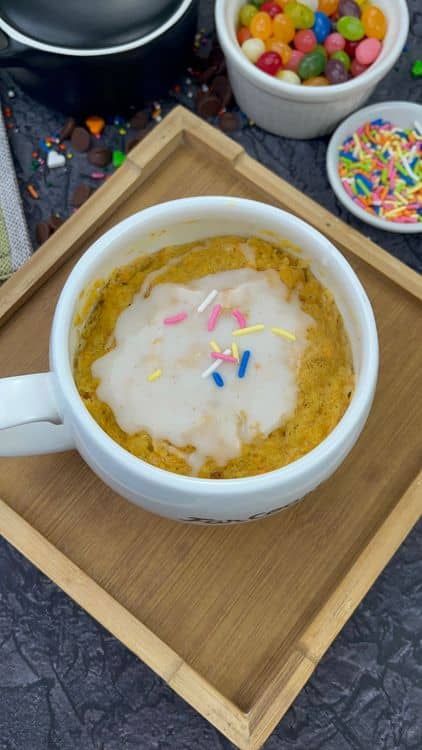 The Easiest Eggless Carrot Mug Cake Ever! Carrot Mug Cake Recipe recipe
