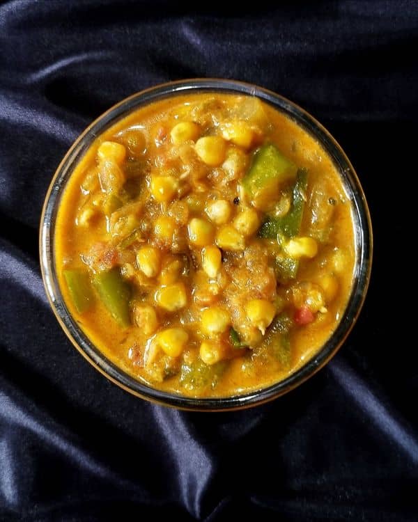 Corn Capsicum Masala recipe