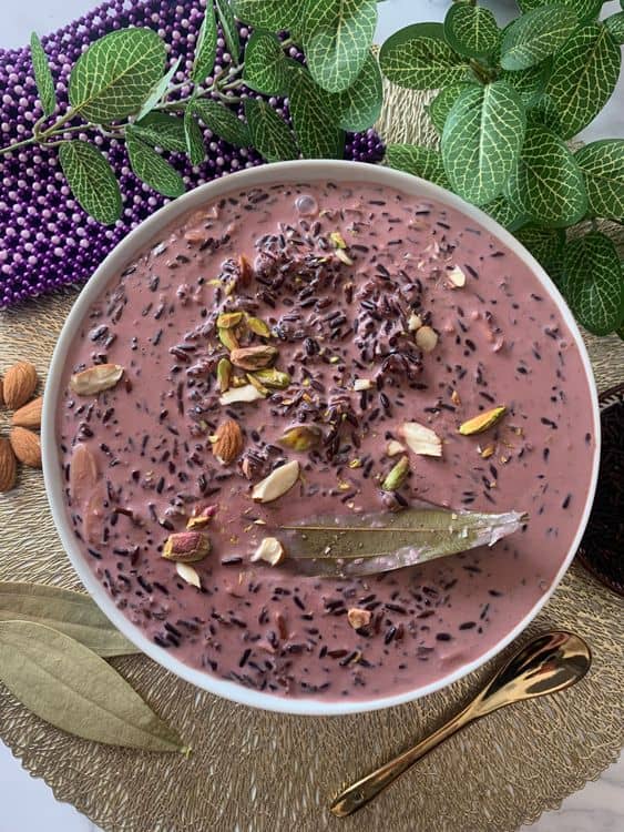 Chak Hao Kheer (Black Rice Pudding)  recipe