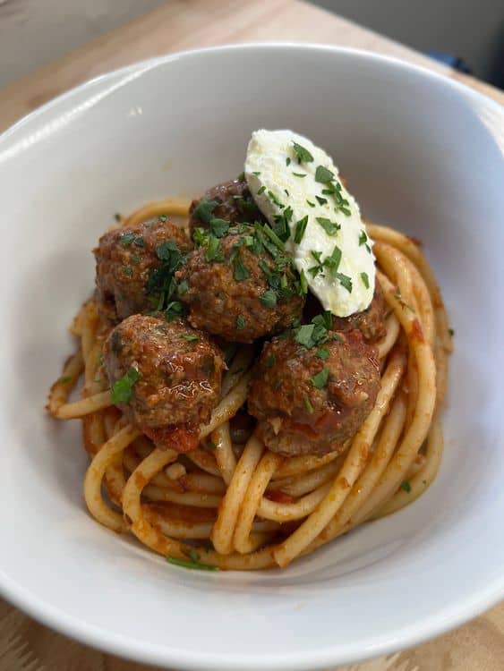 Meatball Bucatini recipe