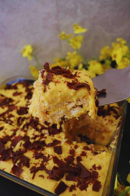 Mango Biscuit Pudding recipe