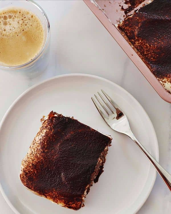 Espresso Baked Oats with Yoghurt Topping recipe