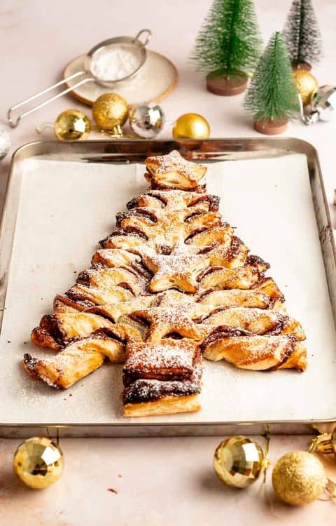 Nutella Puff Pastry Christmas Tree recipe