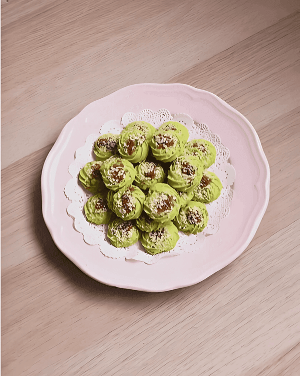 Pandan Gula Melaka Butter Cookies recipe