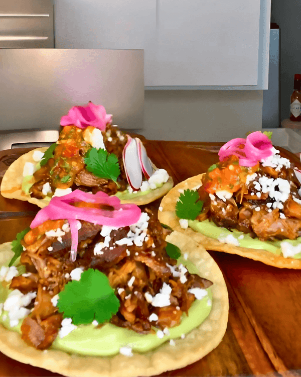 BBQ Pulled Pork Tostadas recipe