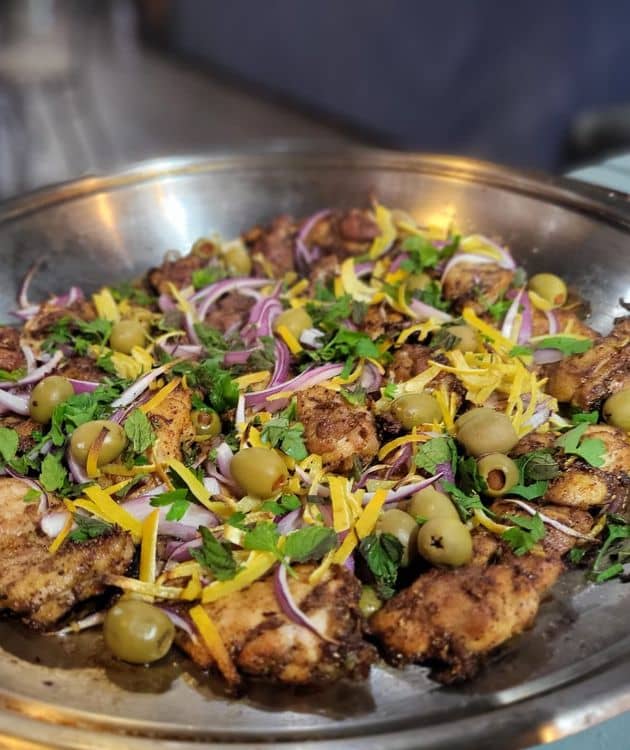 Baharat Spiced Chicken with Preserved Lemon & Green Olives recipe