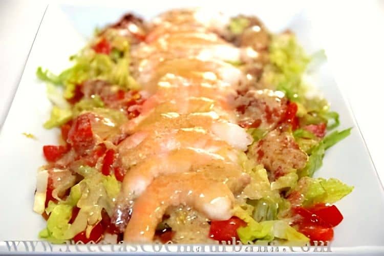 Warm Shrimp and Cheese Salad recipe