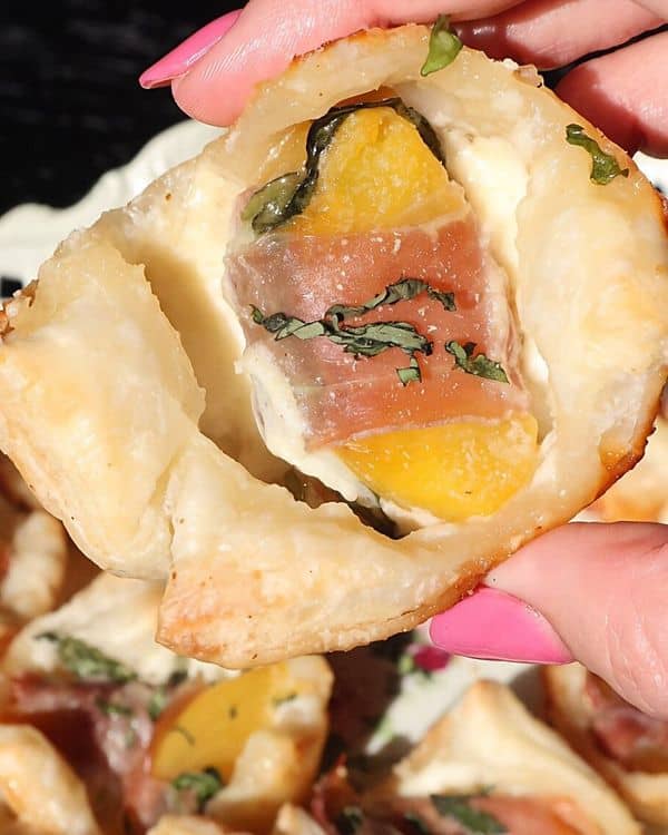 Peach Prosciutto Burrata Tarts recipe