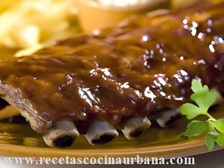 Pork Ribs with Barbecue Sauce recipe