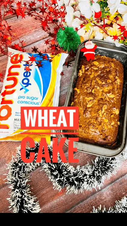 Eggless Wheat Gur Cake recipe