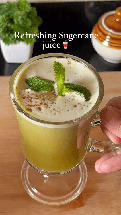 Refreshing Sugarcane Juice recipe