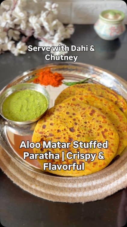 Aloo Matar Stuffed Paratha recipe