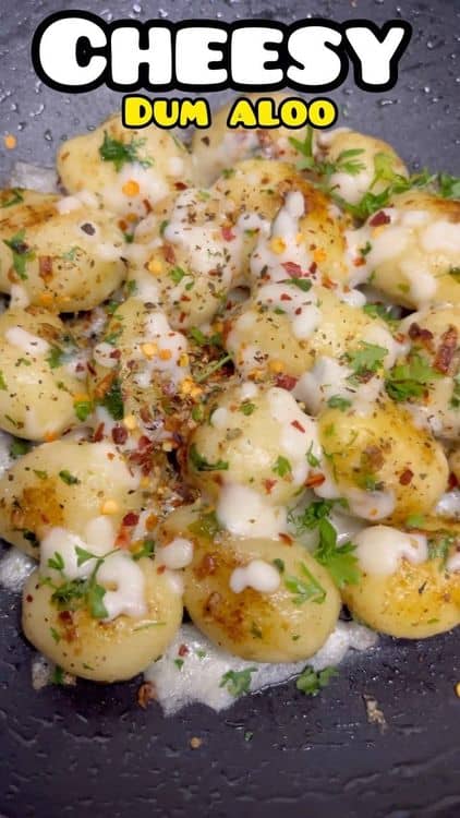Cheesy Dum Aloo recipe