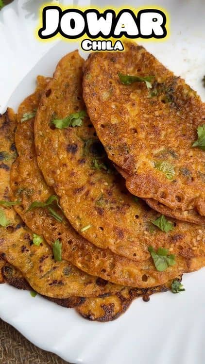 Jowar Chilla - Quick Tiffin Recipe recipe