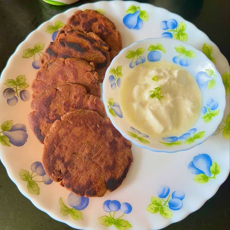 Falahari Sweet Potato & Singhara Atta Tikki recipe
