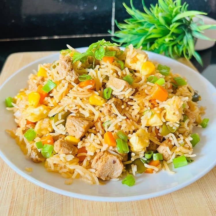 Vegetable Soya Chunk Pulao recipe