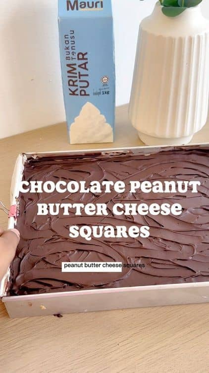 Chocolate Peanut Butter Cheese Squares recipe