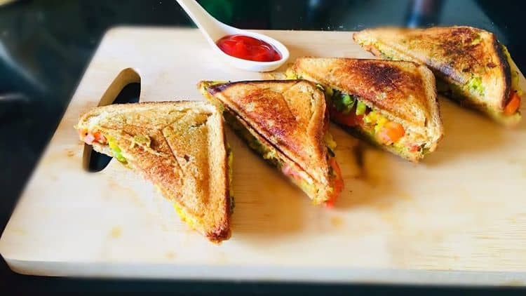 Masala Sandwich for Kids Tiffin recipe
