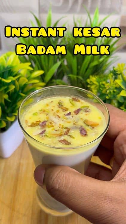 Instant Kesar Badam Milk recipe