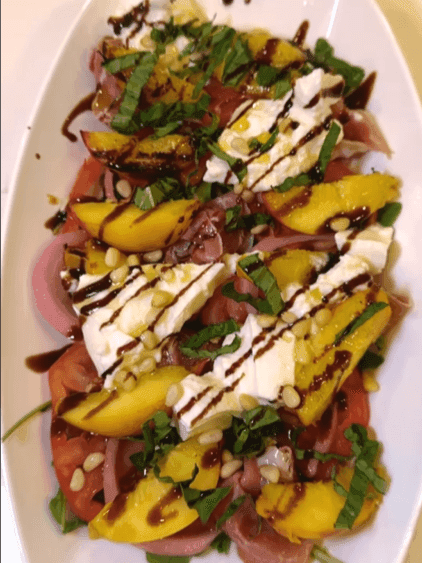 Fresh Peaches and Burrata Salad recipe