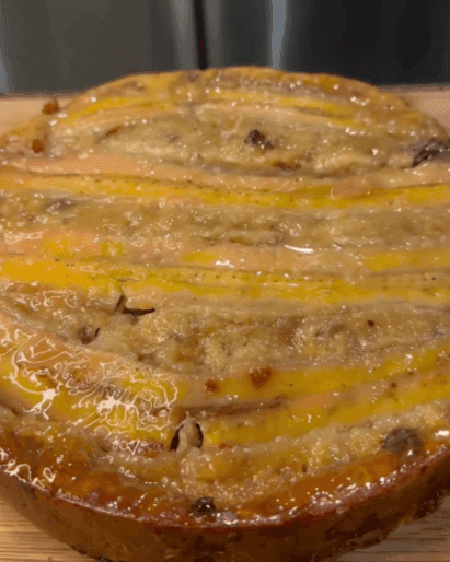 Caramel Upside Down Banana Cake recipe