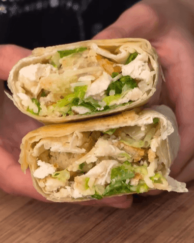 Chopped Caesar Salad Wrap recipe